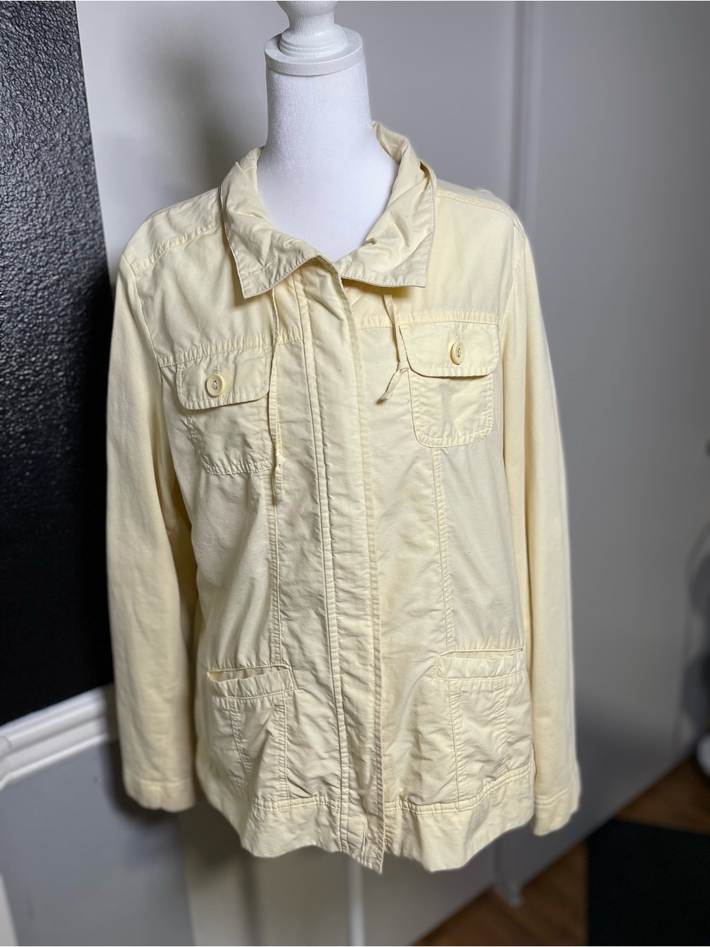 croft & barrow Pale Yellow Utility Jacket